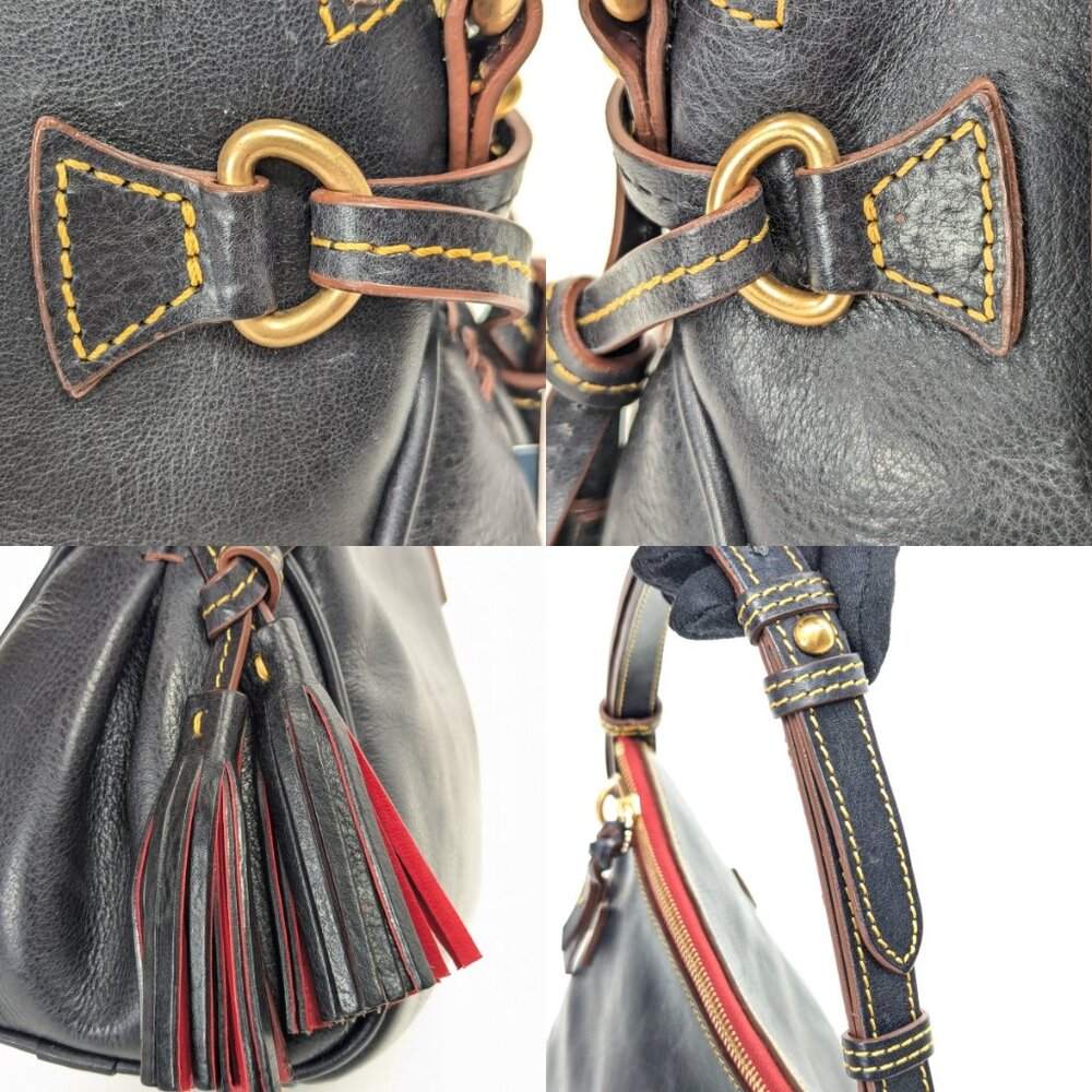 DOONEY & BOURKE USA Black Leather Florentine Hobo Satchel - Made in USA - NEW - Picture 14 of 16